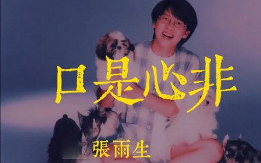 口是心非吉他谱_张雨生_C调指法简单版_图片六线谱